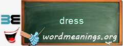 WordMeaning blackboard for dress